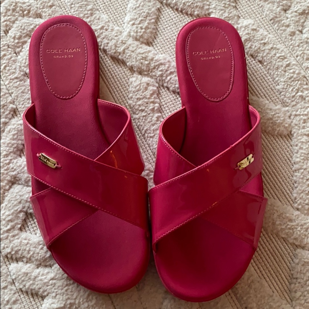 Cole Haan hot pink slides